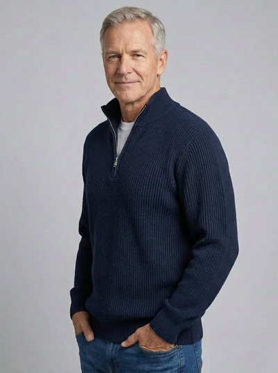 Étienne™ | Pull Demi-Zip en Maille Structurée