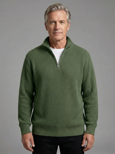 Étienne™ | Pull Demi-Zip en Maille Structurée