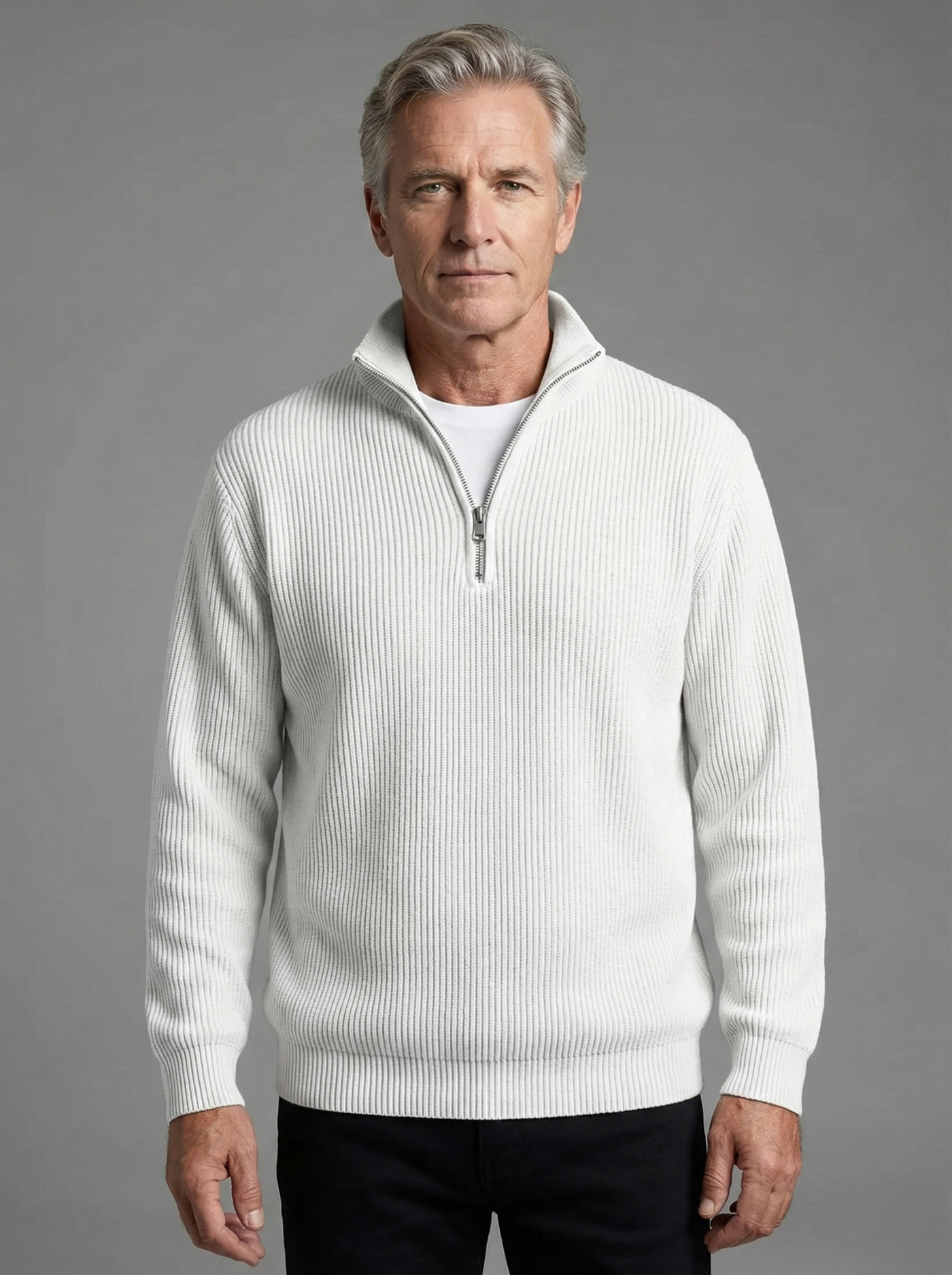 Étienne™ | Pull Demi-Zip en Maille Structurée