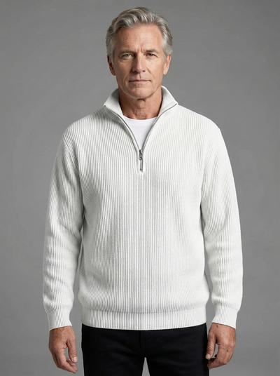 Étienne™ | Pull Demi-Zip en Maille Structurée