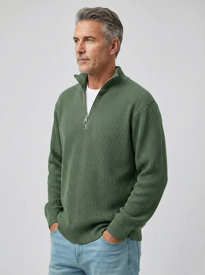 Étienne™ | Pull Demi-Zip en Maille Structurée